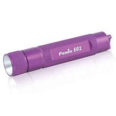 ФОНАРЬ FENIX E01 фиолетовый с батарейкой